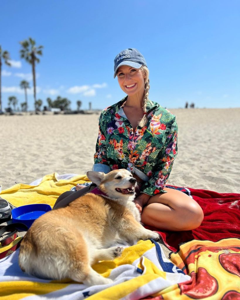 Girl with her dog at OB Dog Beach